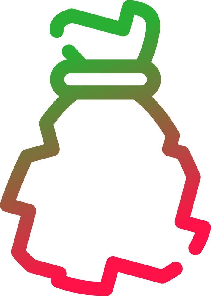 Waste Bag Creative Icon Design vector
