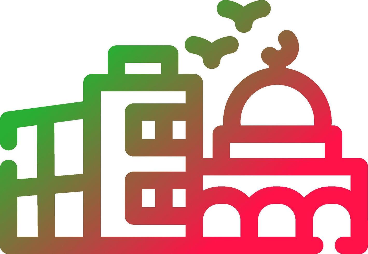 Line Red and Green Gradient vector