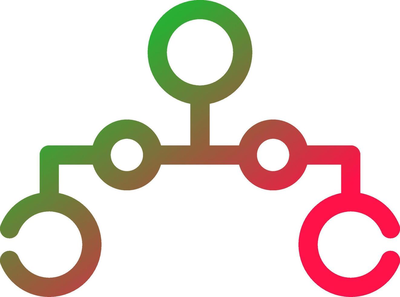 Line Red and Green Gradient vector