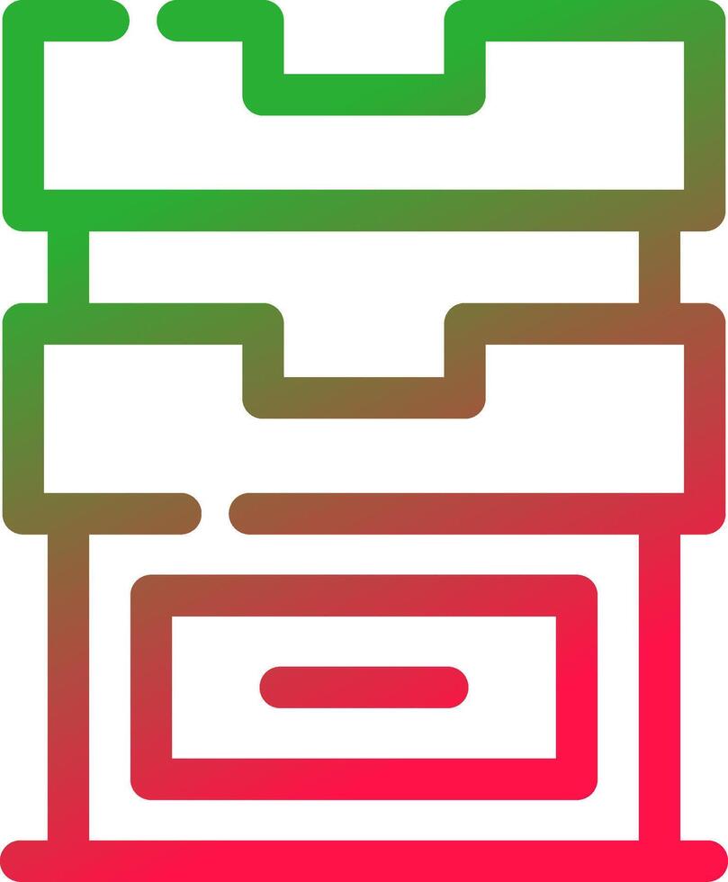Line Red and Green Gradient vector