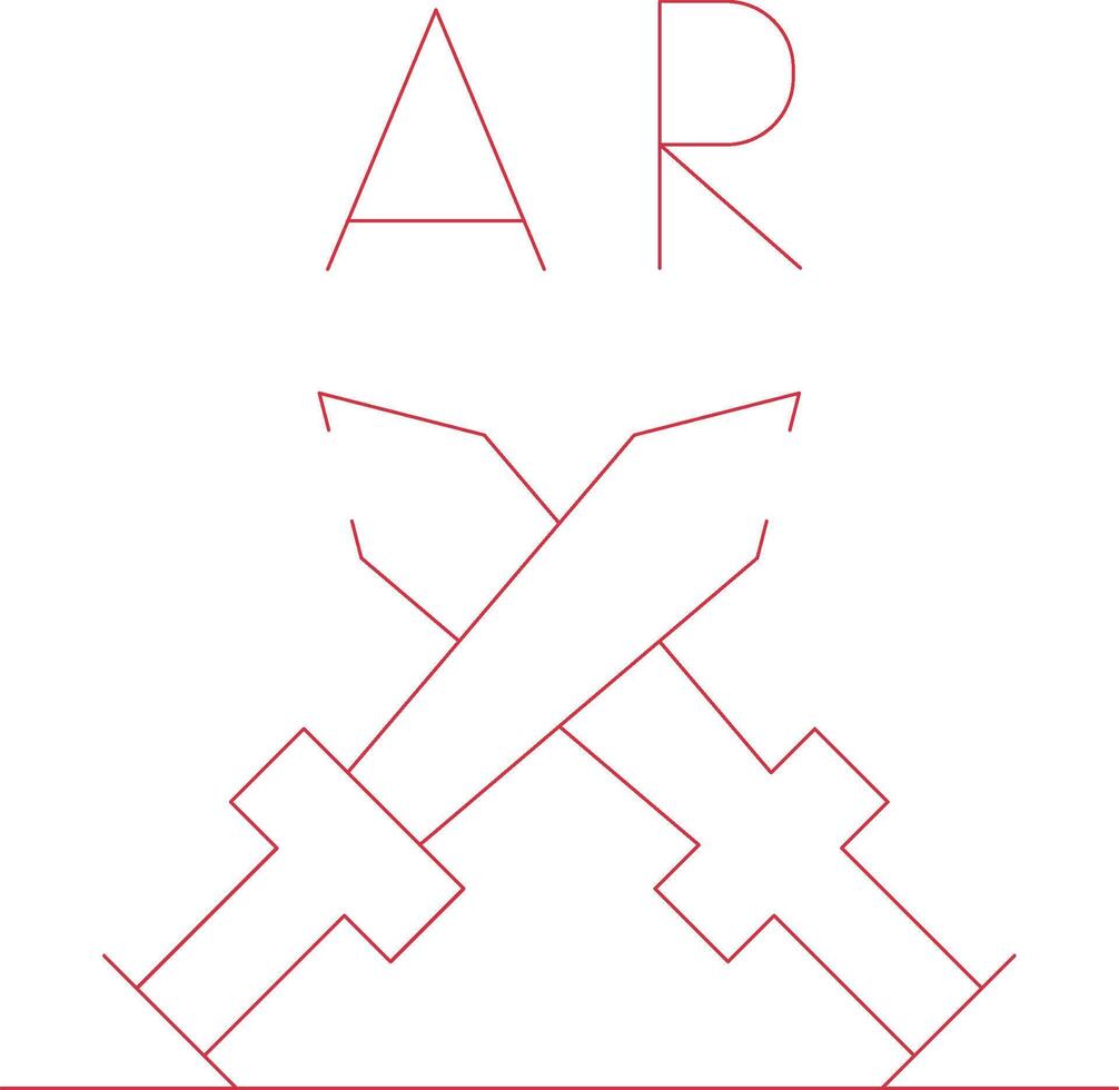 Ar Fighting Creative Icon Design vector