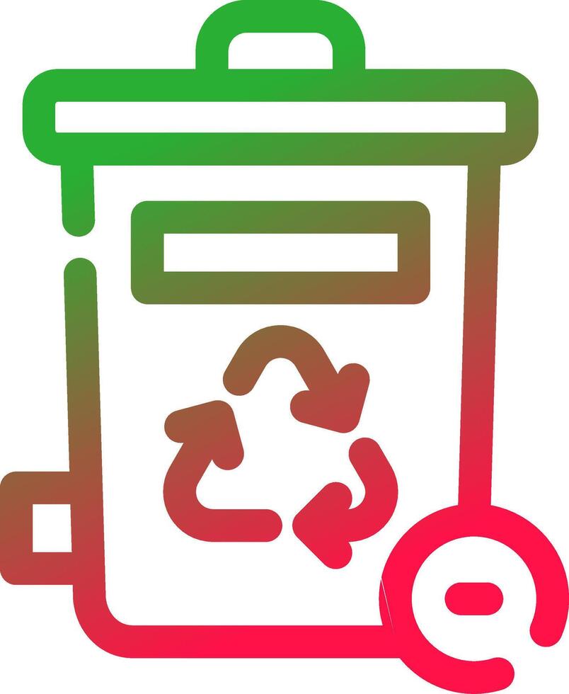 Trash Bin Creative Icon Design vector