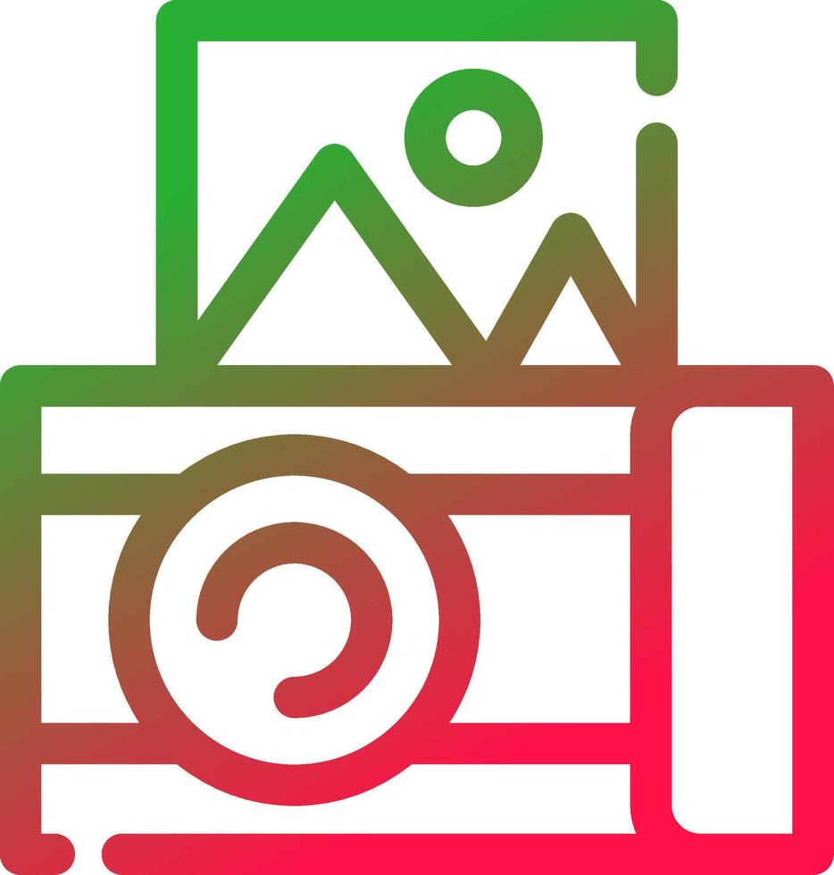 Instant Camera Creative Icon Design vector