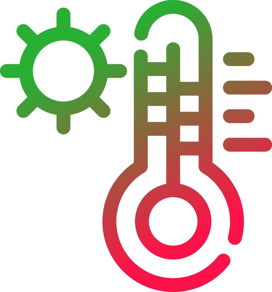 diseño de icono creativo de temperatura caliente vector