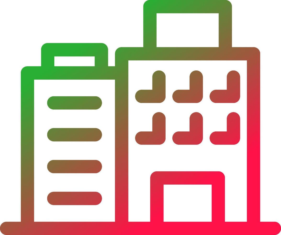 Line Red and Green Gradient vector