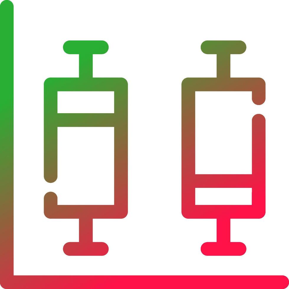 Line Red and Green Gradient vector