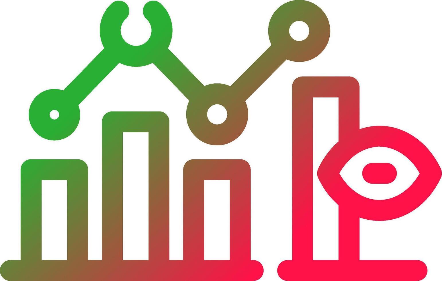 Line Red and Green Gradient vector