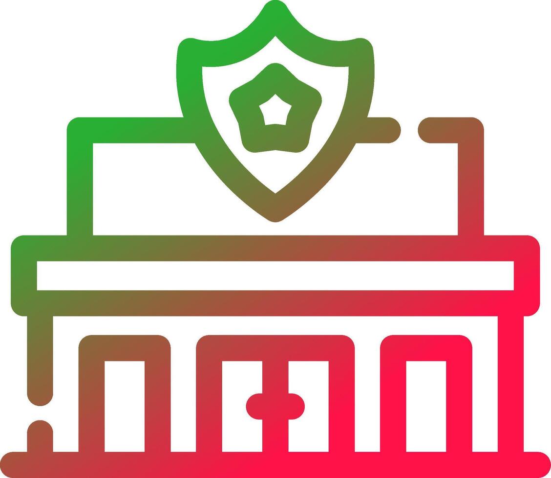 Line Red and Green Gradient vector