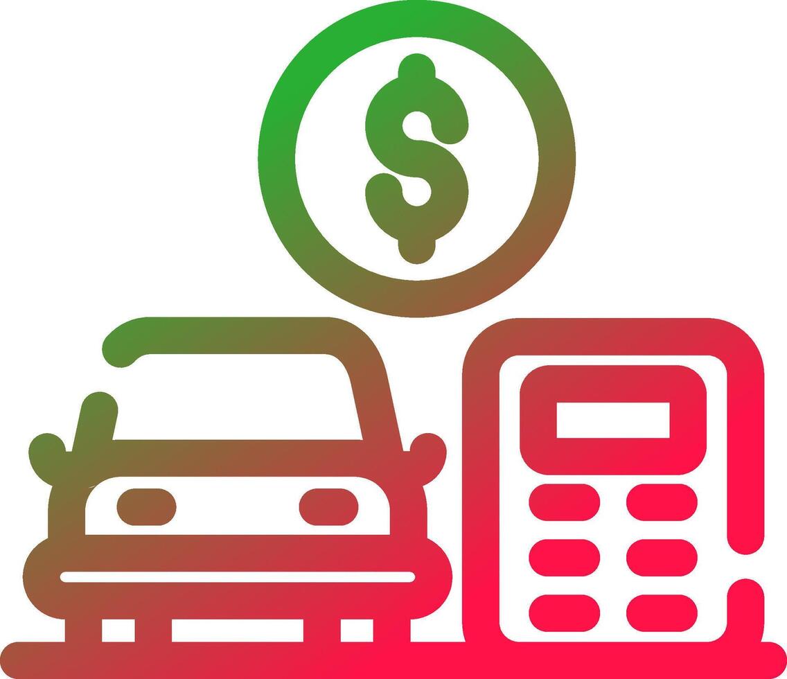 Car Loan Calculator Creative Icon Design vector