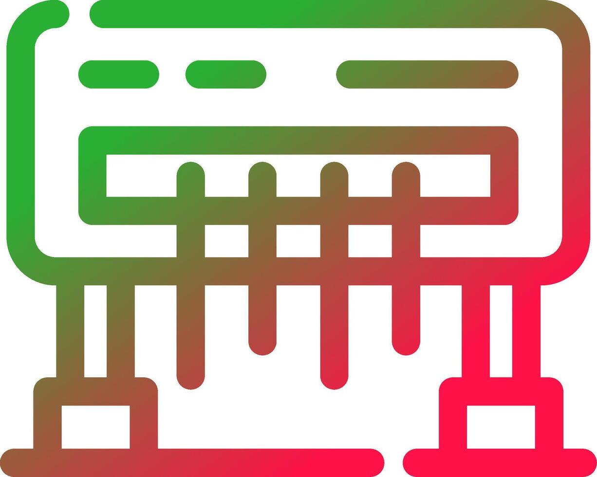 Line Red and Green Gradient vector