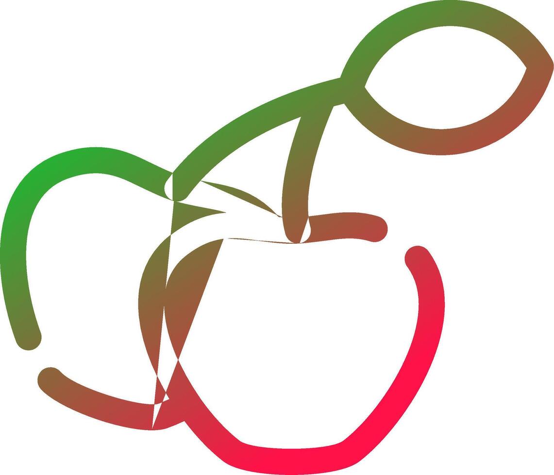 Cherries Creative Icon Design vector