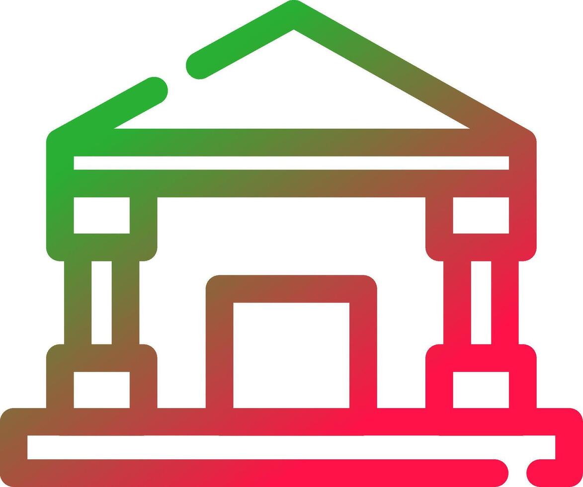 Line Red and Green Gradient vector