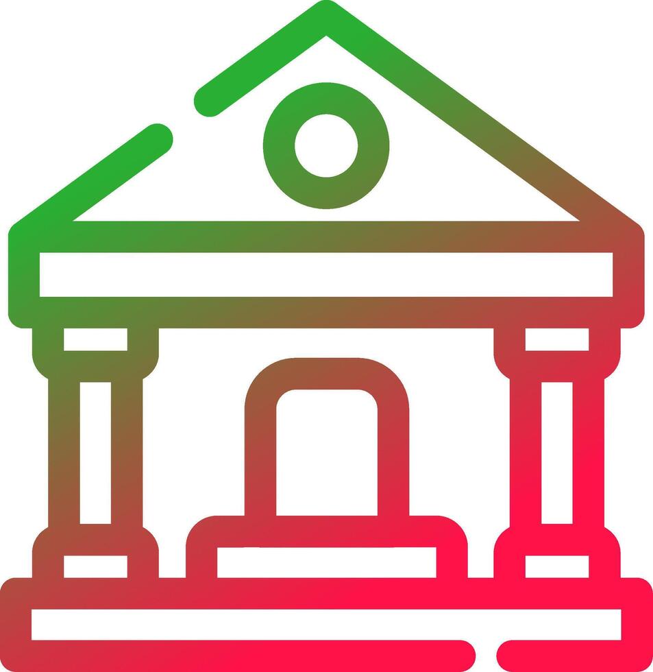Line Red and Green Gradient vector