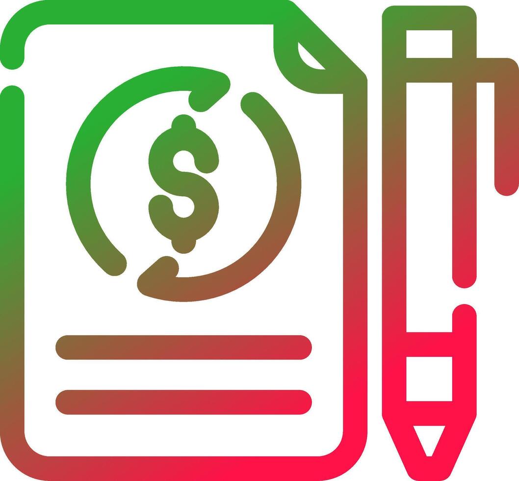 Line Red and Green Gradient vector
