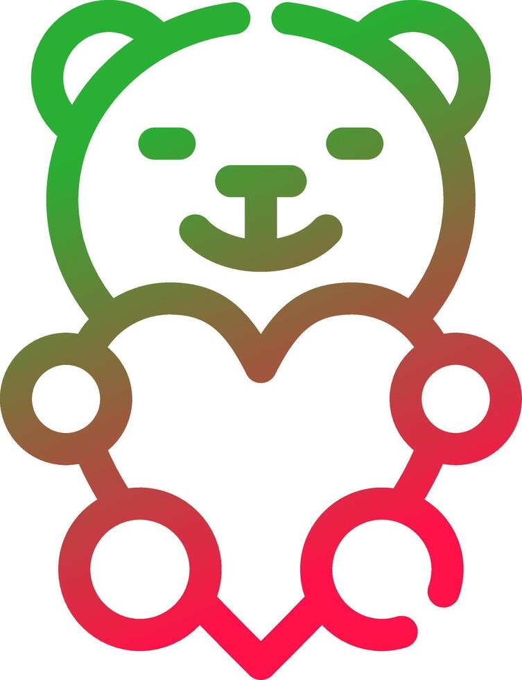 Line Red and Green Gradient vector