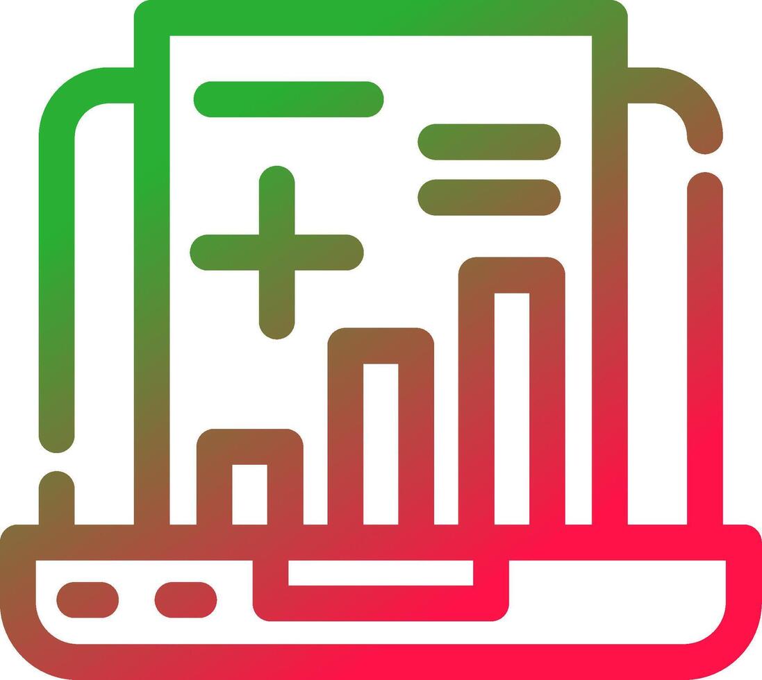 Line Red and Green Gradient vector