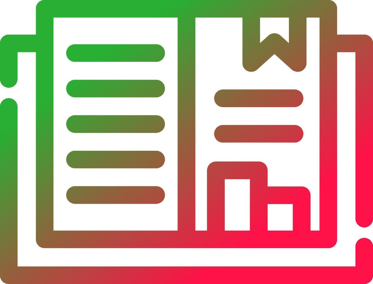 Line Red and Green Gradient vector