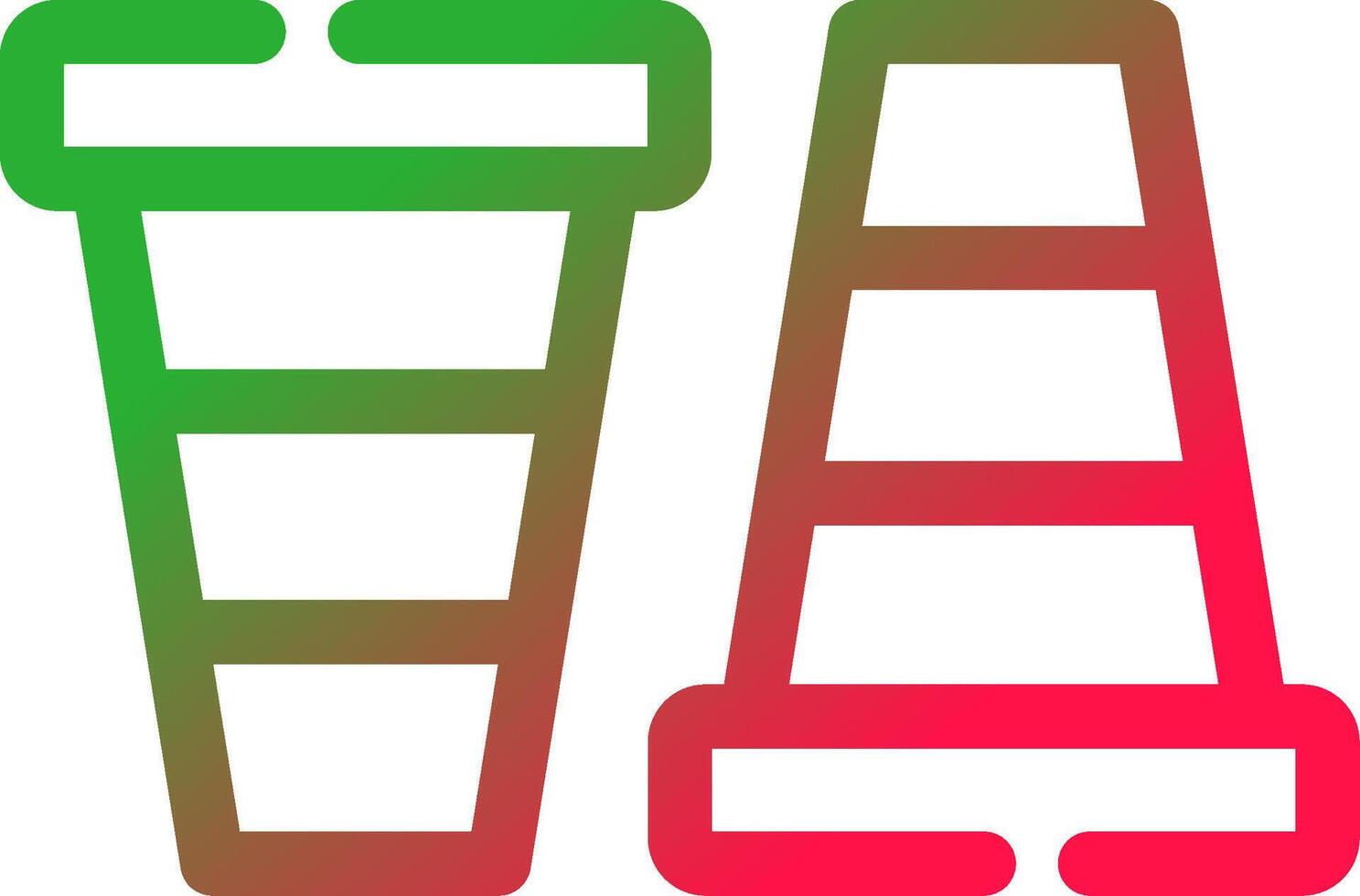 Line Red and Green Gradient vector