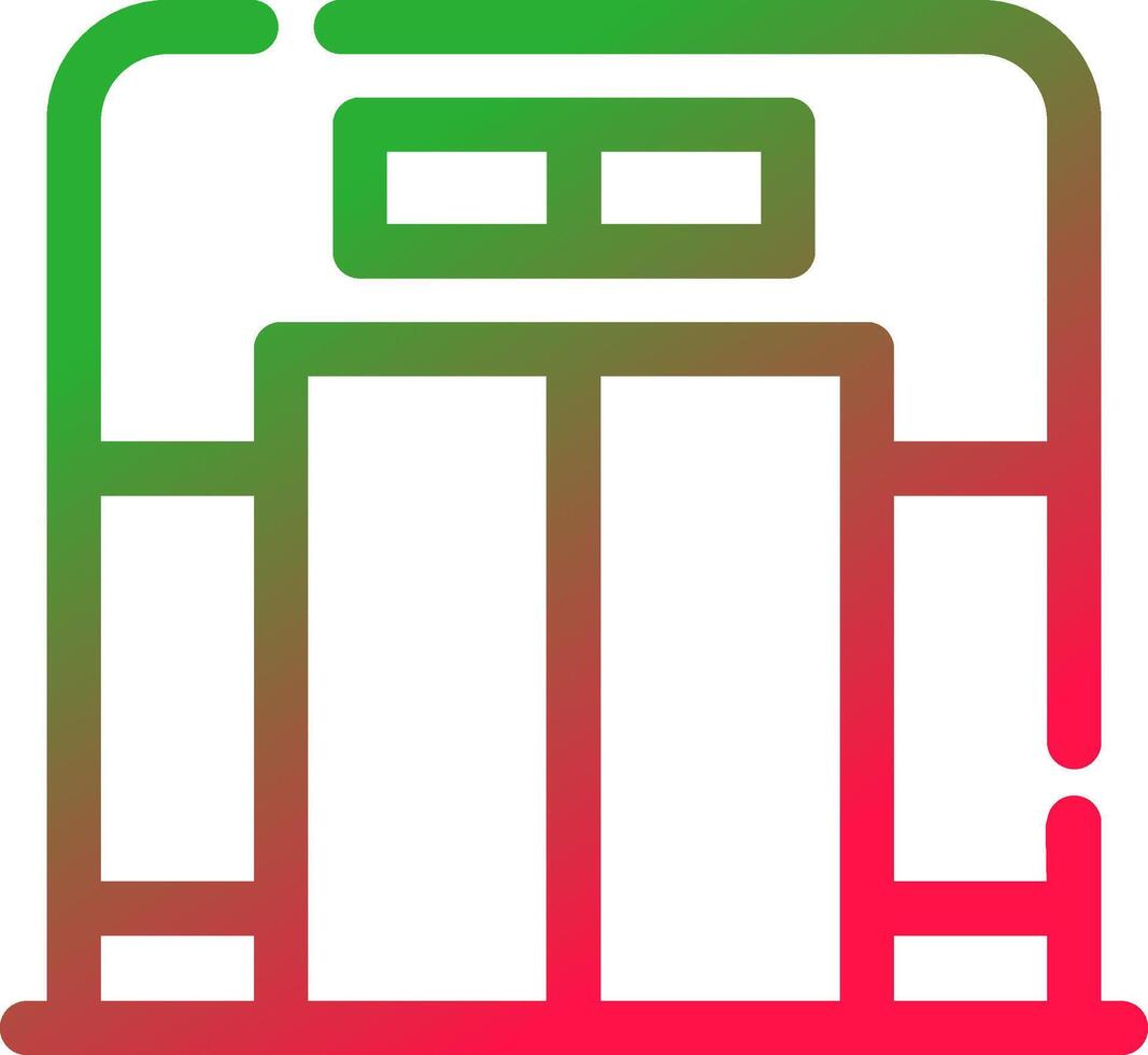 Line Red and Green Gradient vector