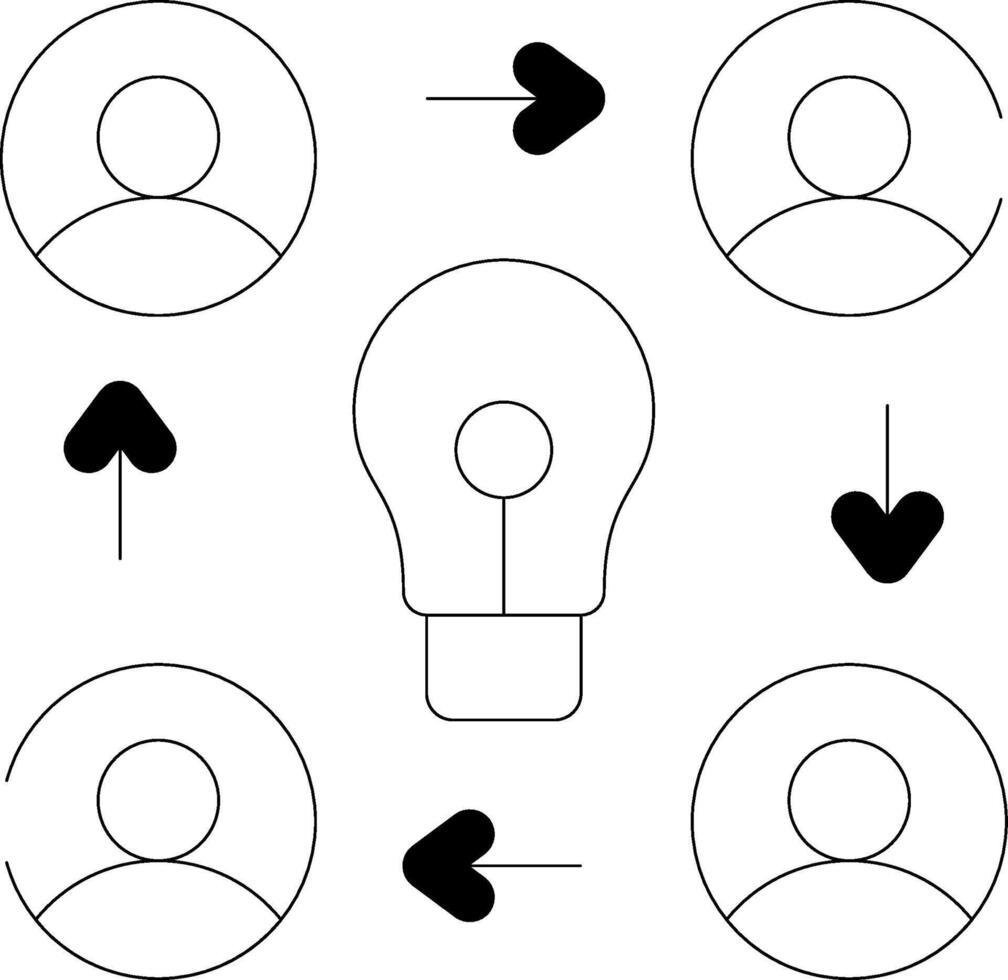 Collaboration Creative Icon Design vector