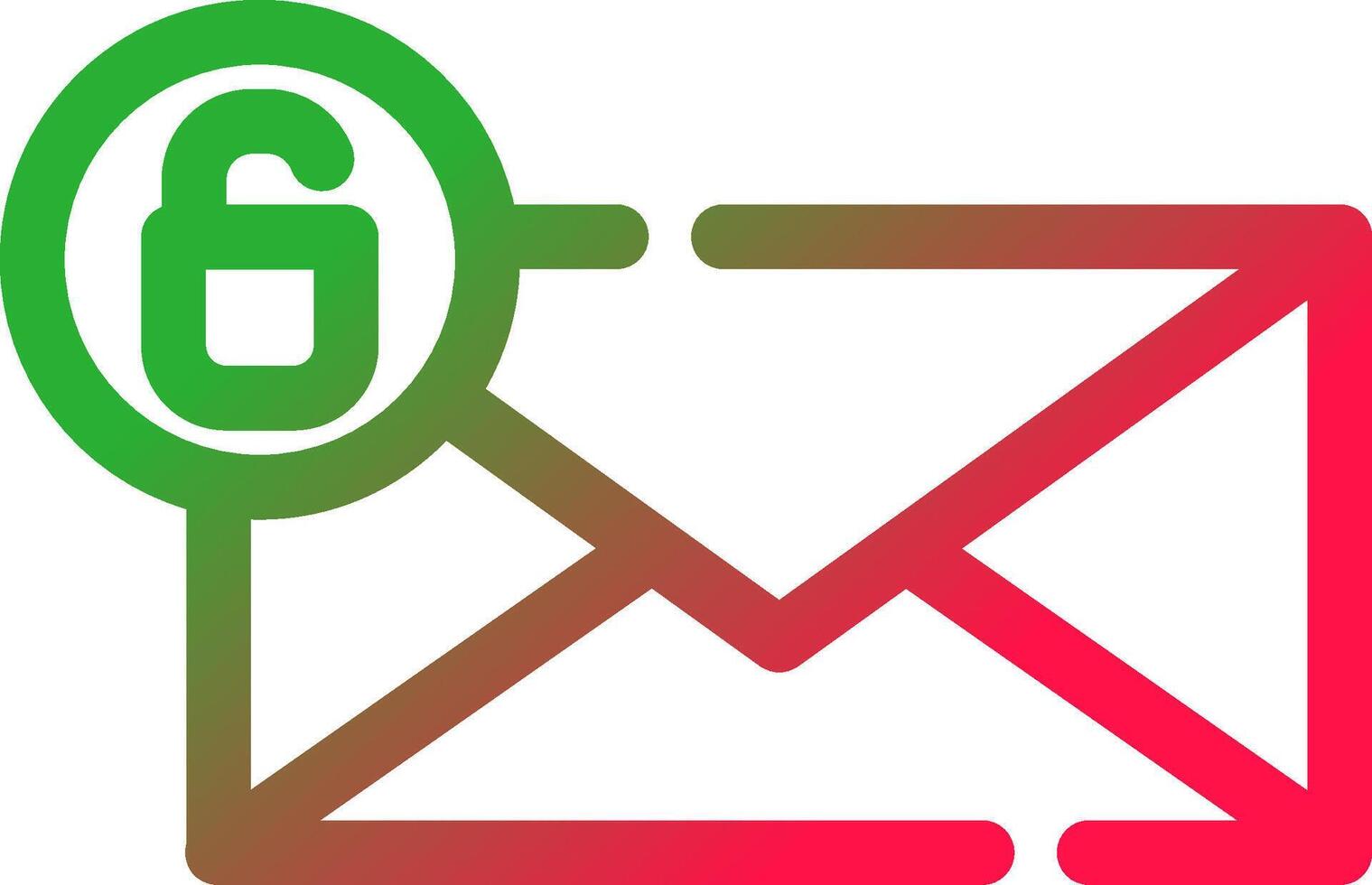 desbloquear el diseño de iconos creativos de correo electrónico vector