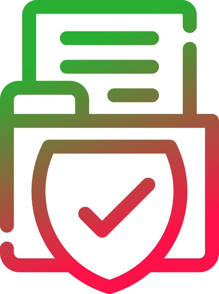 Secured Backup Creative Icon Design vector