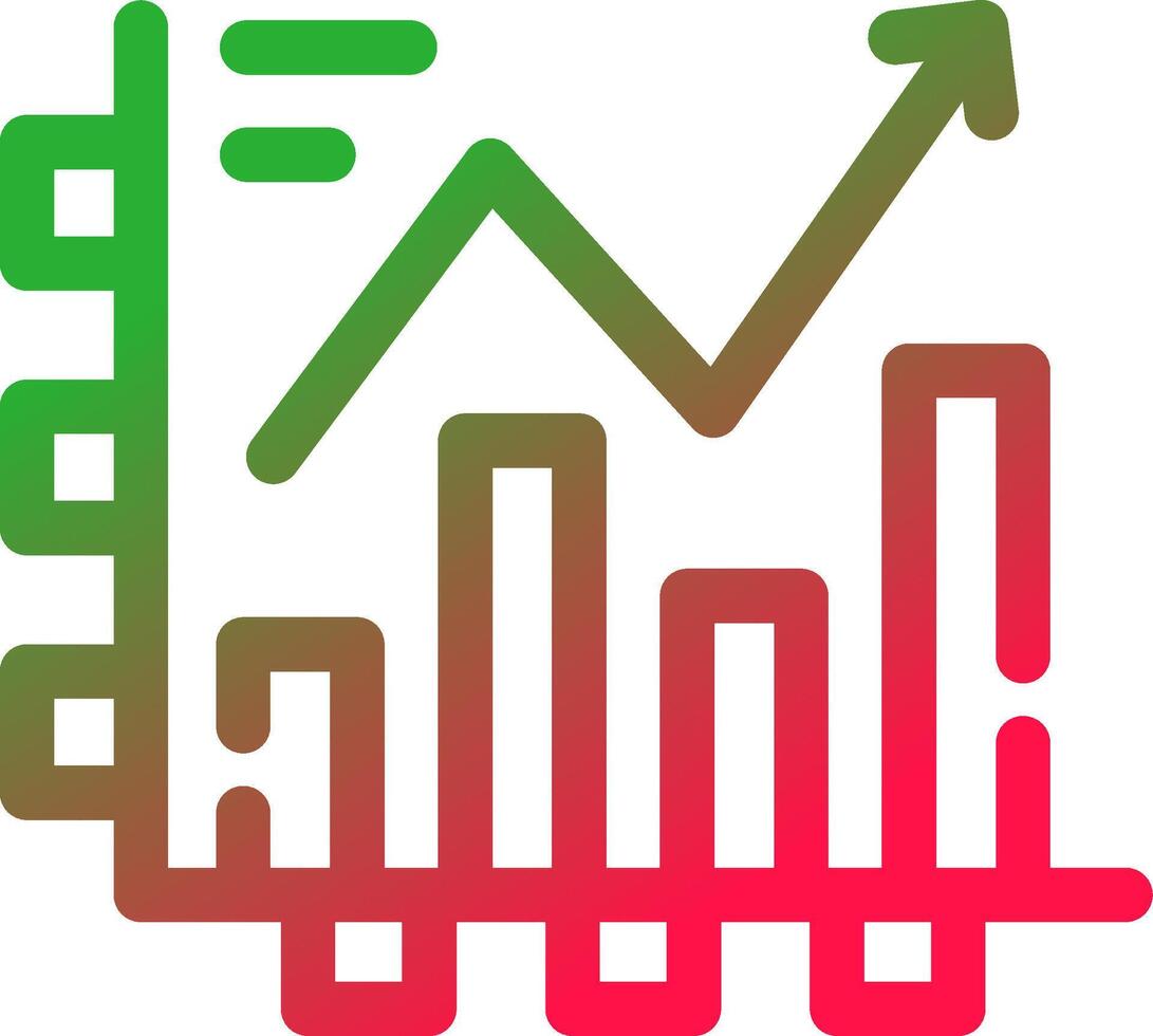 Line Red and Green Gradient vector