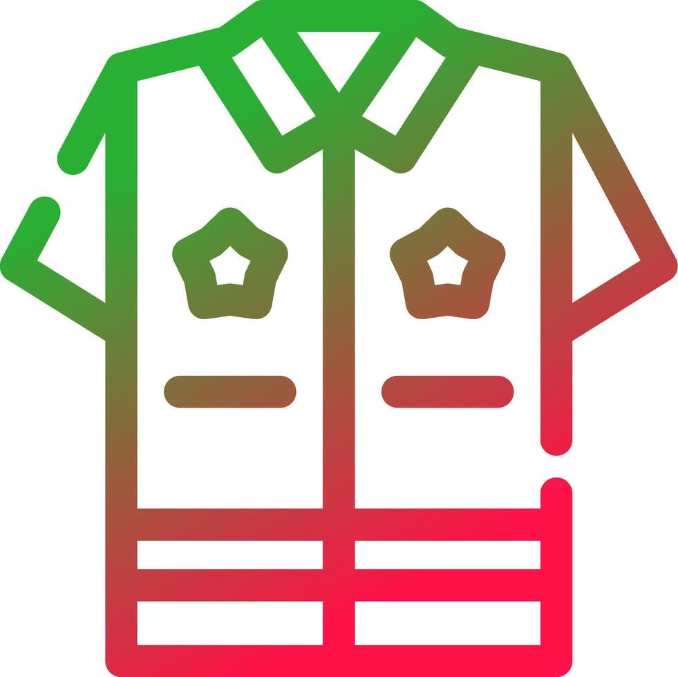 Police Uniform Creative Icon Design vector