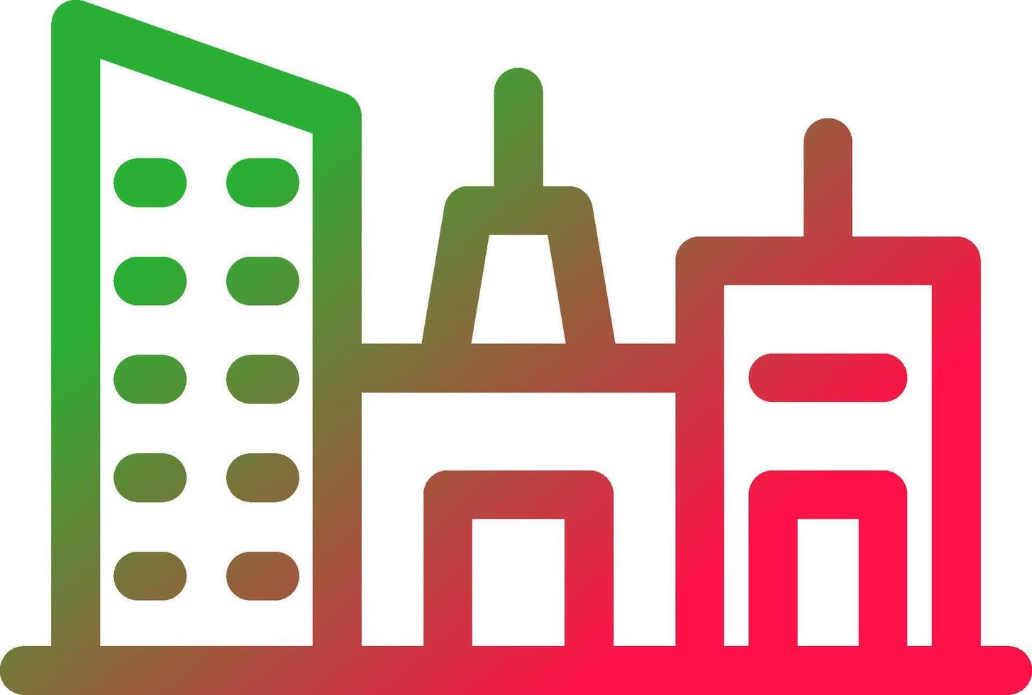 Line Red and Green Gradient vector