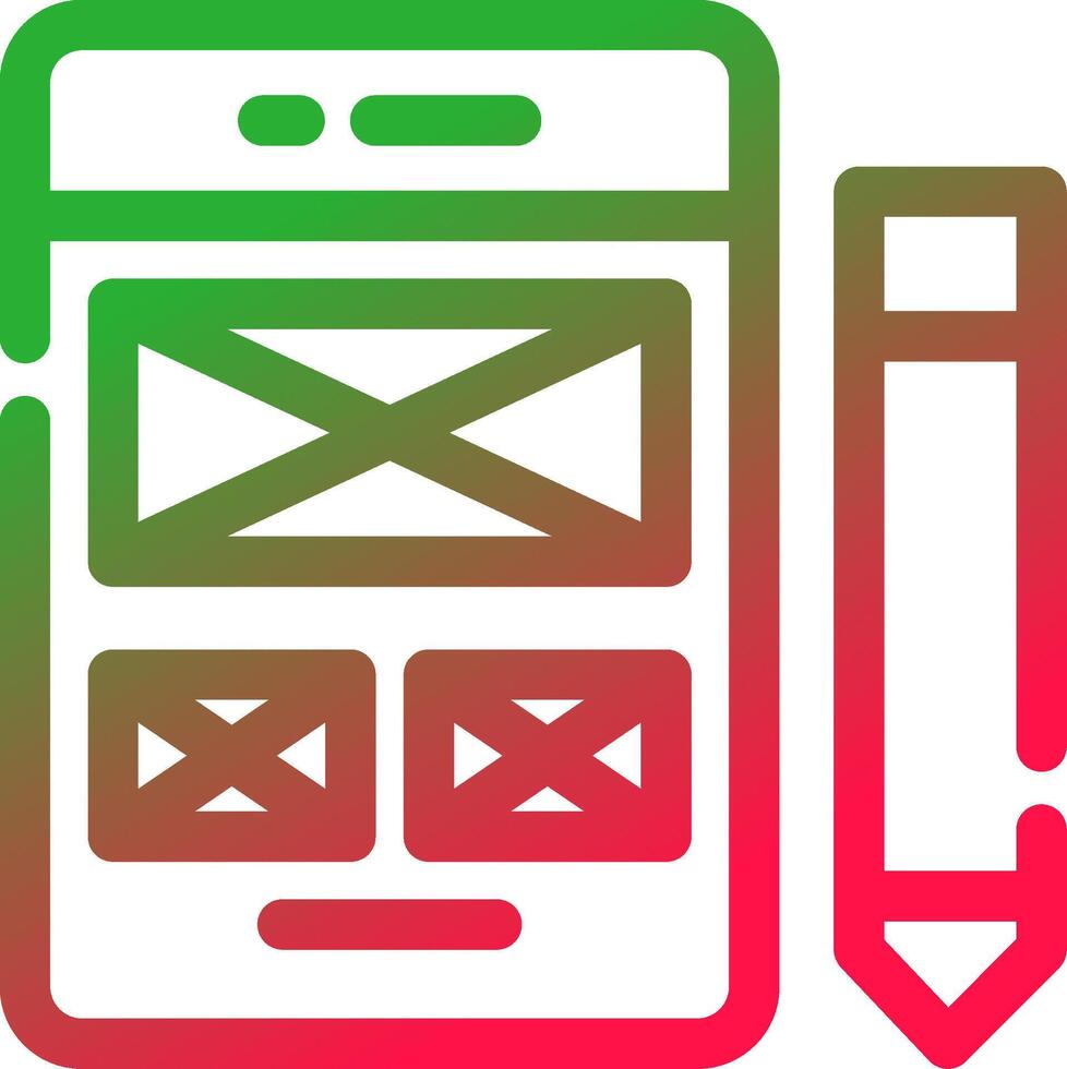 Line Red and Green Gradient vector