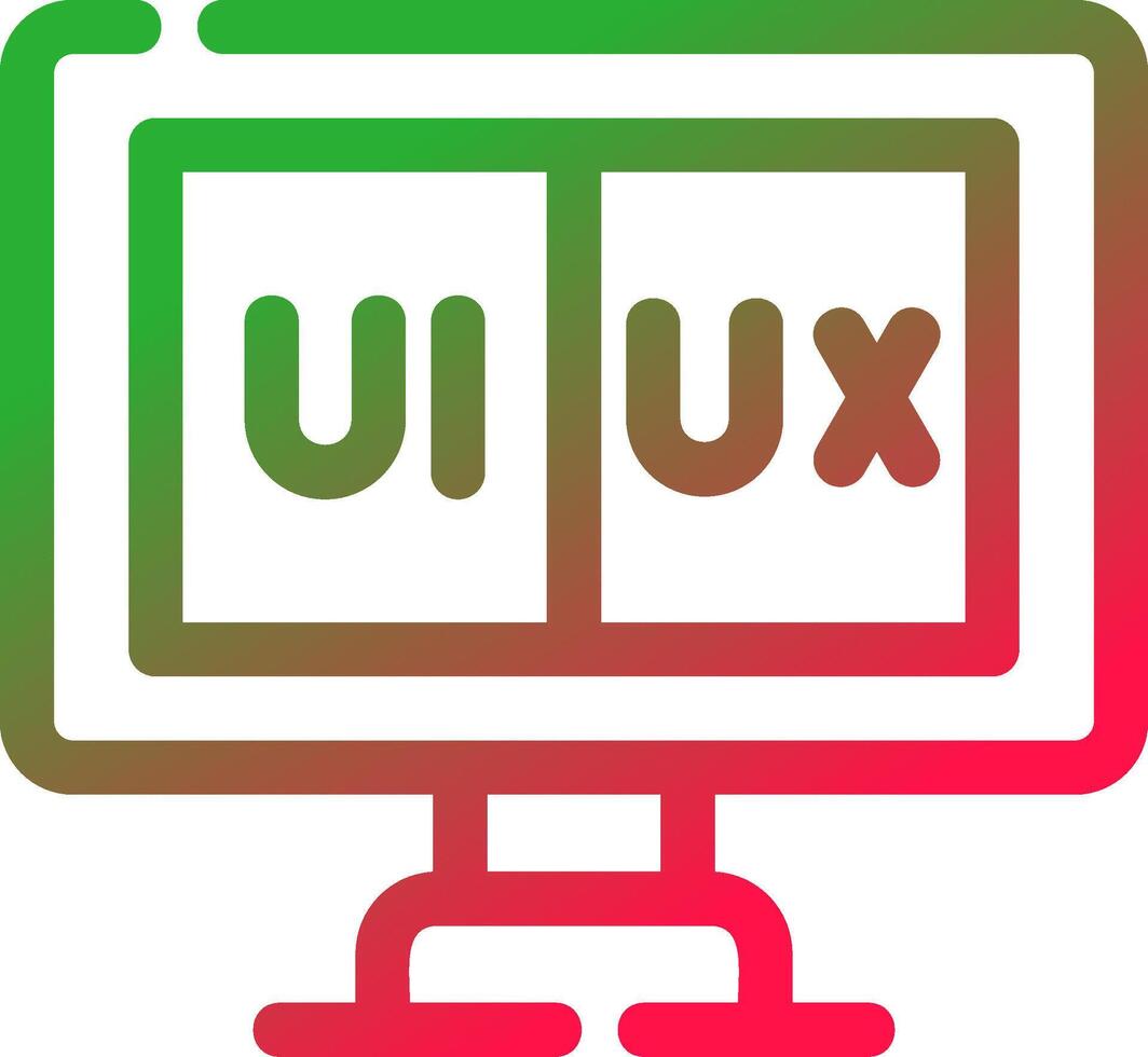 Line Red and Green Gradient vector
