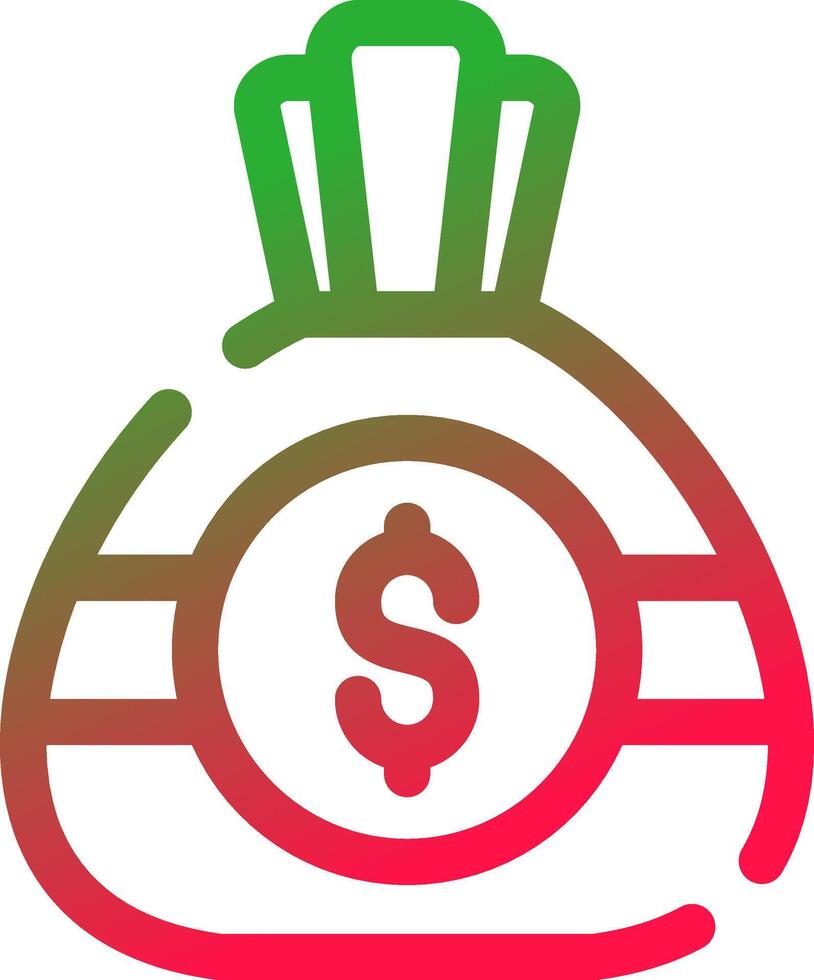 diseño de icono creativo de bolsa de dinero vector