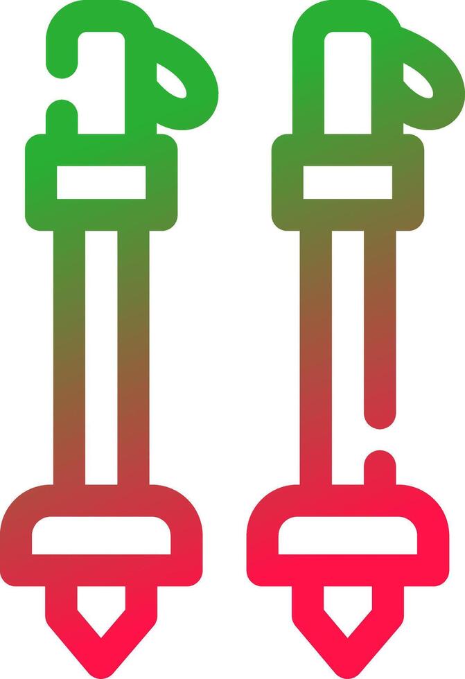 Ski Poles Creative Icon Design vector