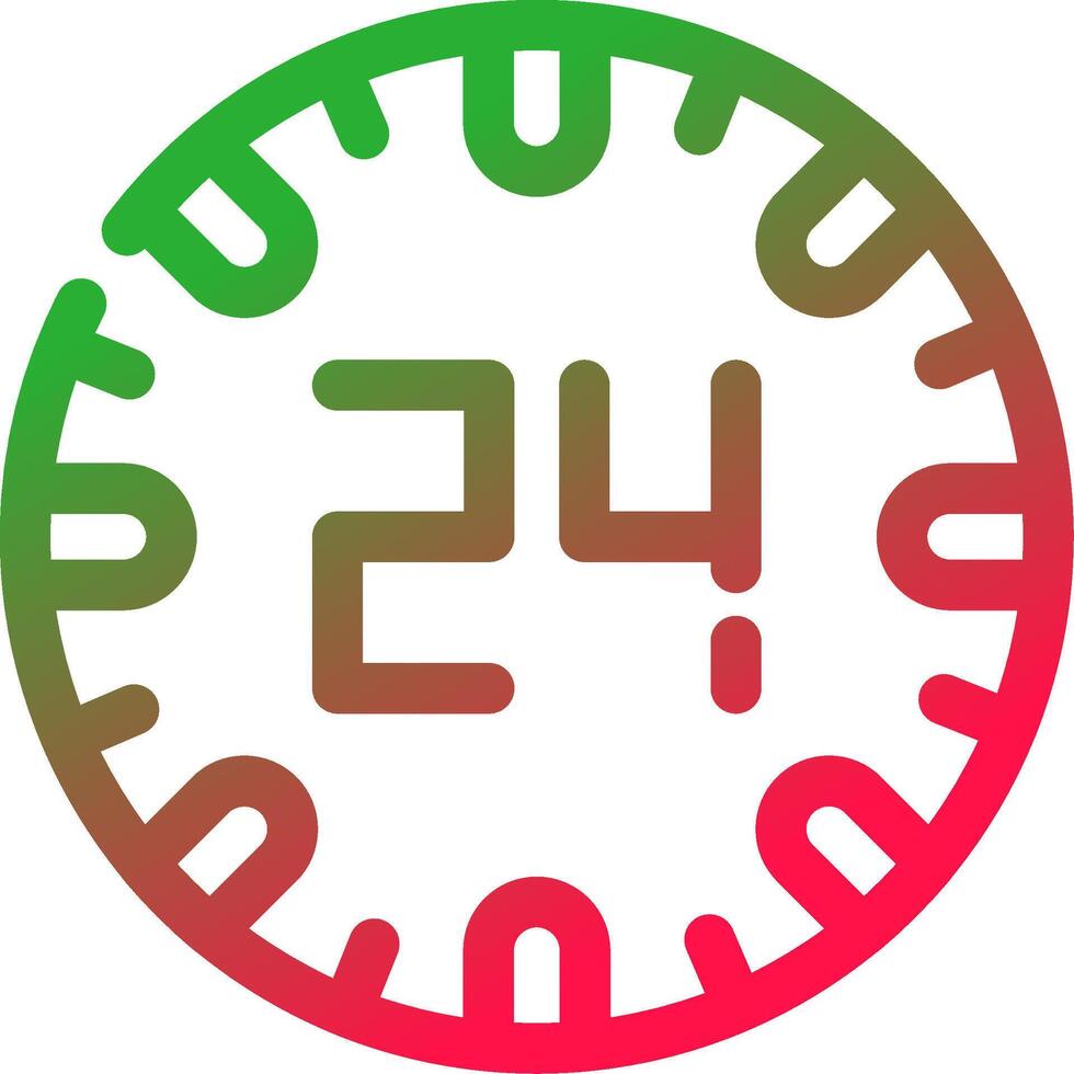 24 Hours Creative Icon Design vector