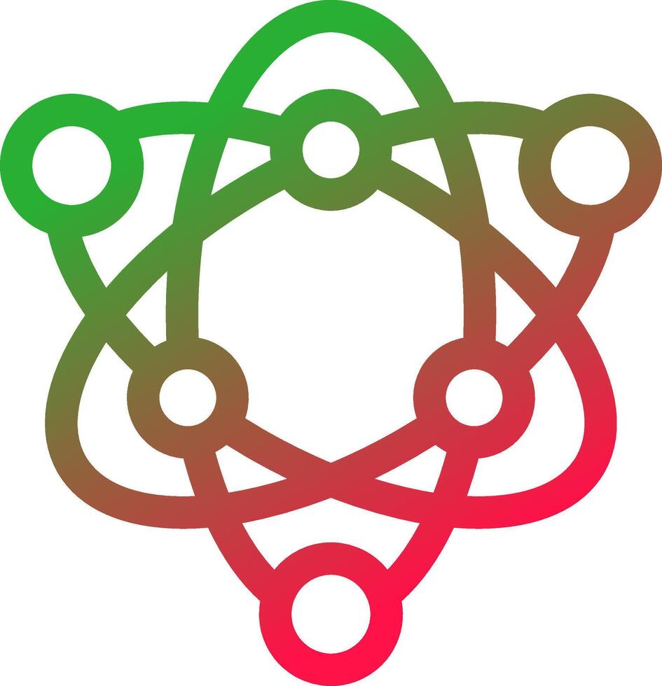 Line Red and Green Gradient vector