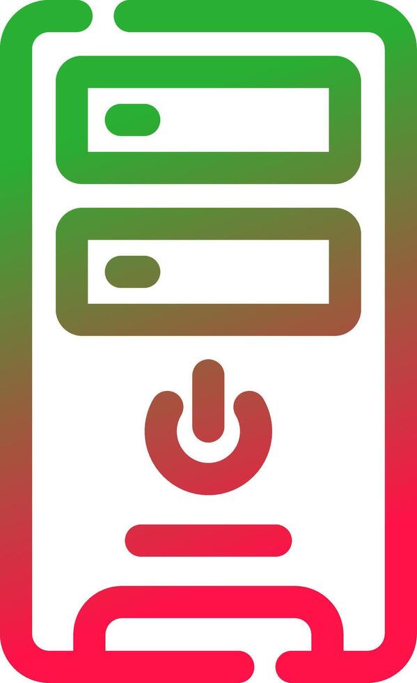Pc Tower Creative Icon Design vector