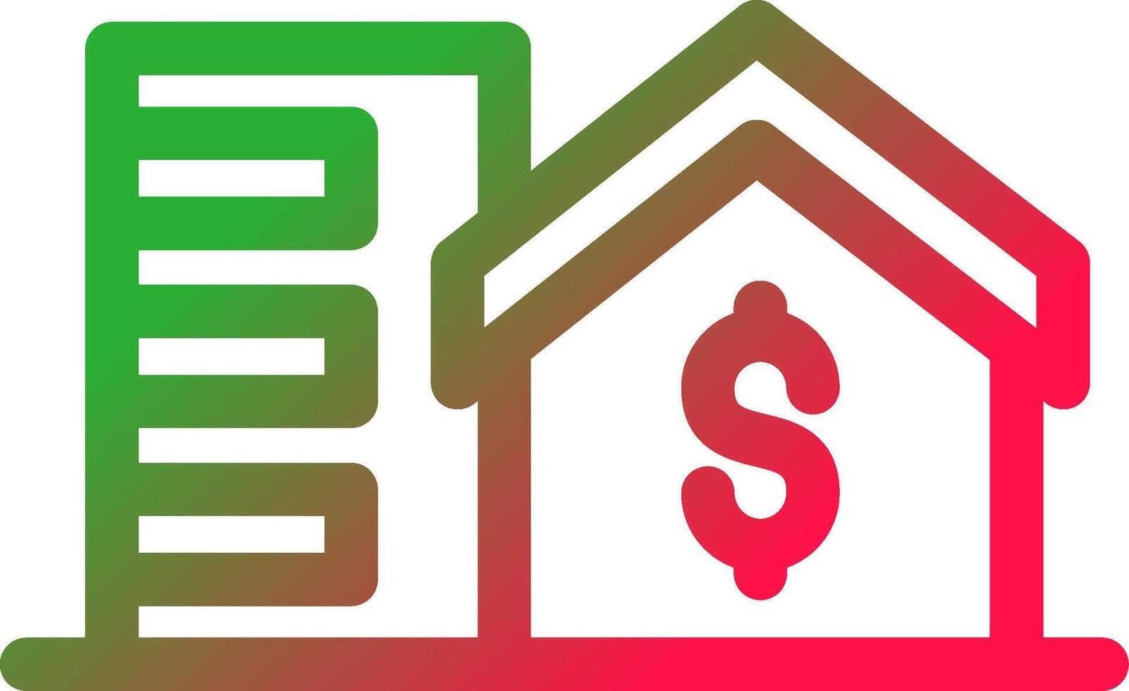 Line Red and Green Gradient vector