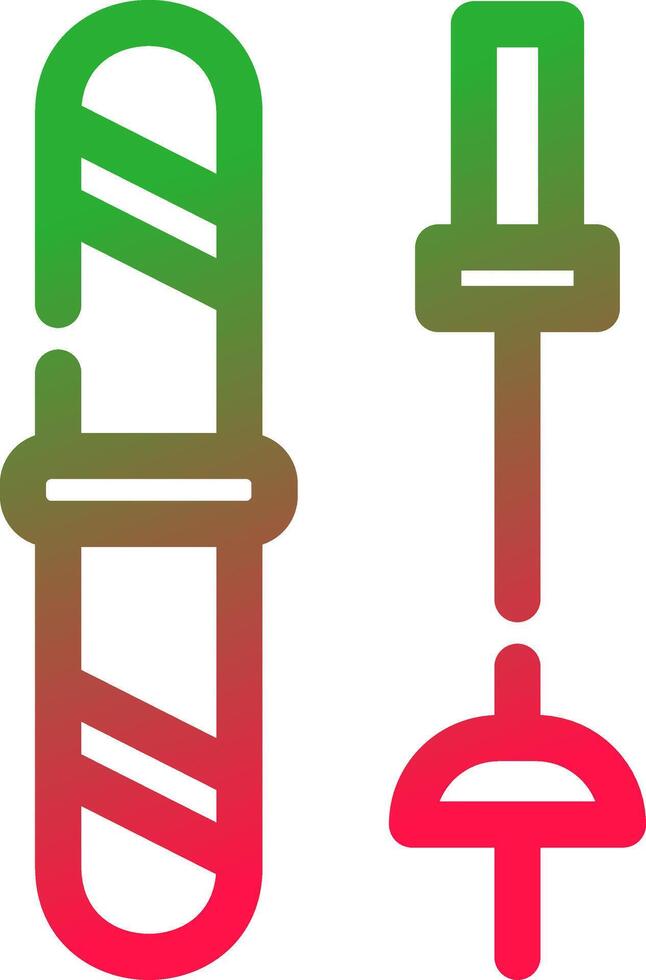Ski Equipment Creative Icon Design vector