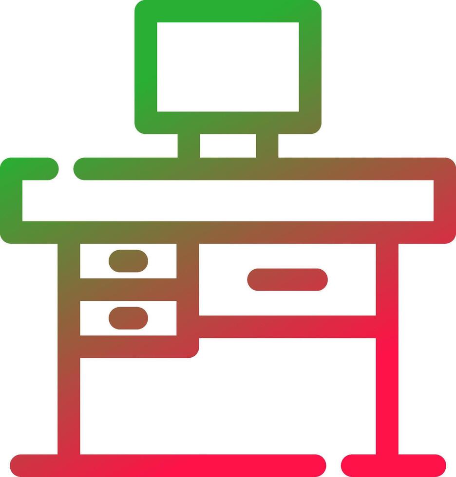 Office Table Creative Icon Design vector