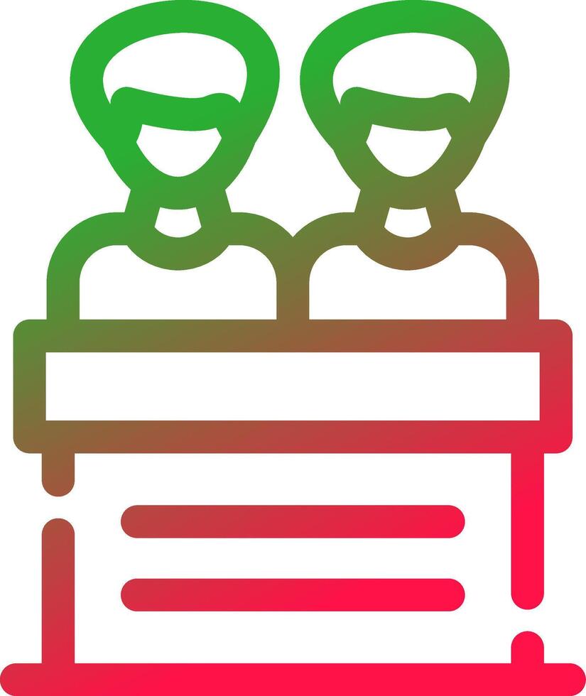 Line Red and Green Gradient vector