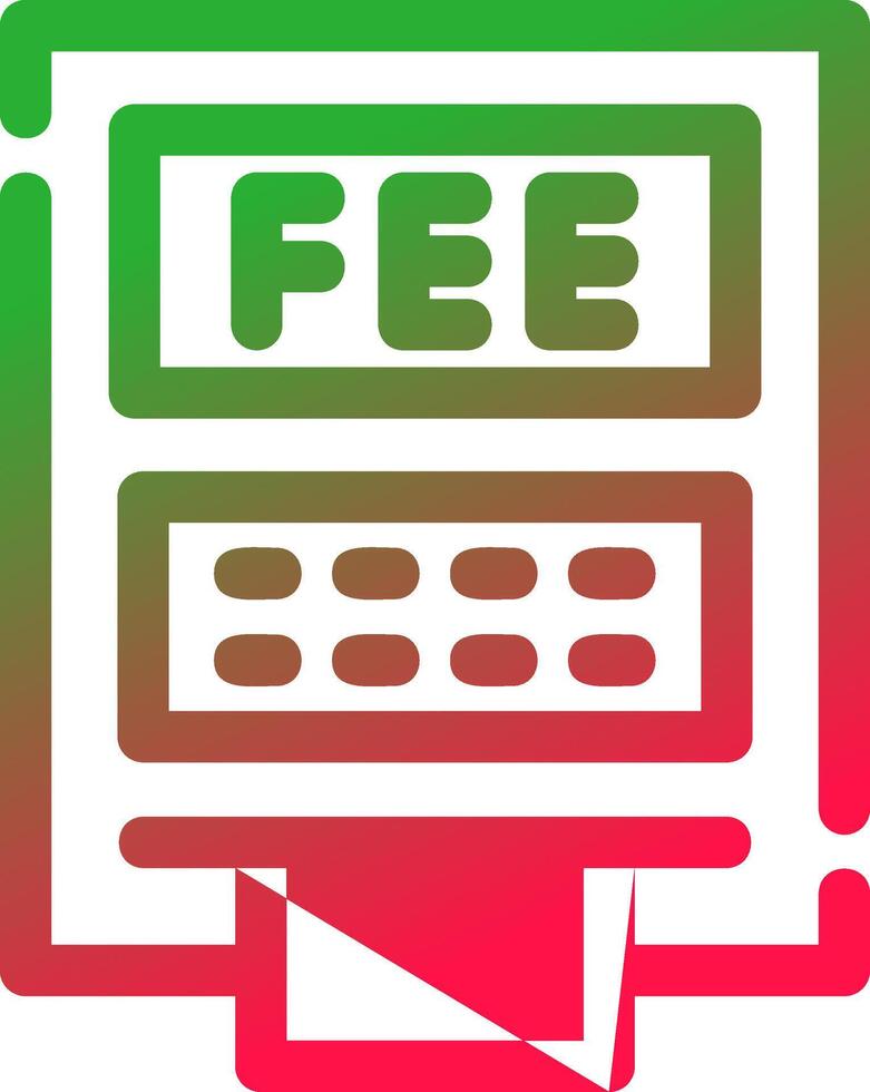 ATM Fees Creative Icon Design vector