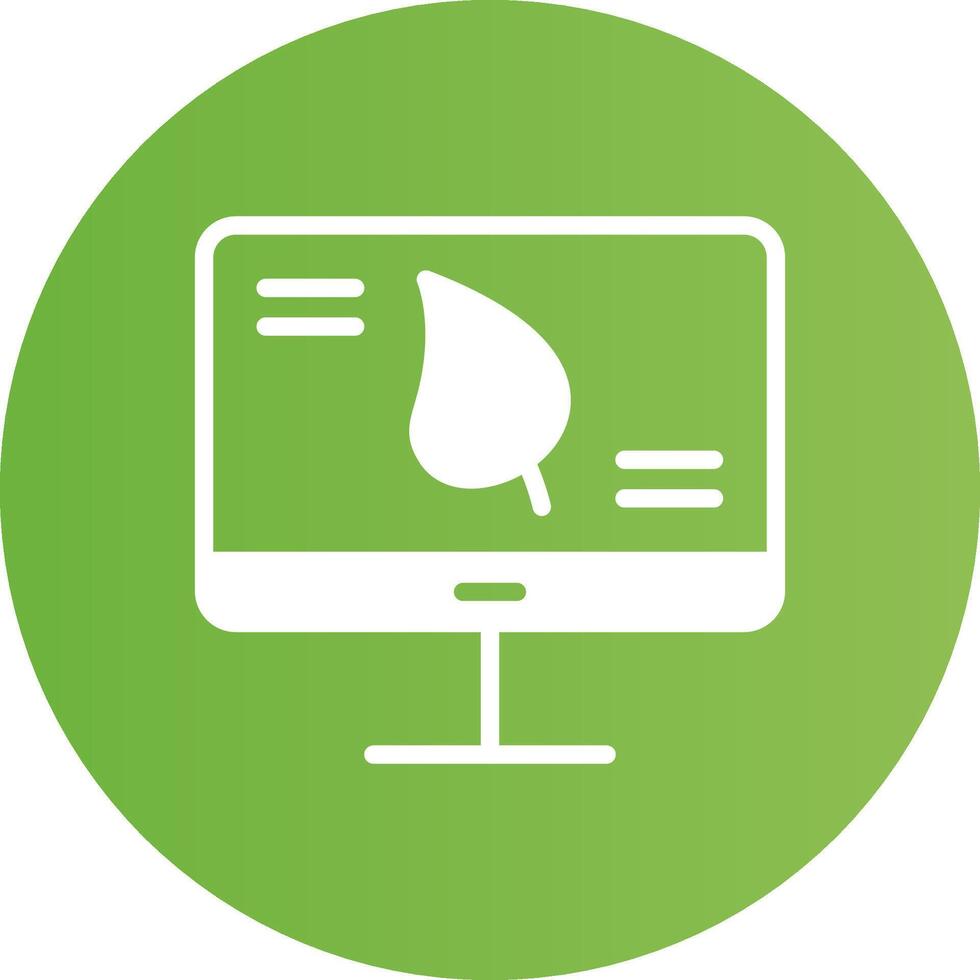 Glyph Circle light green Gradient vector