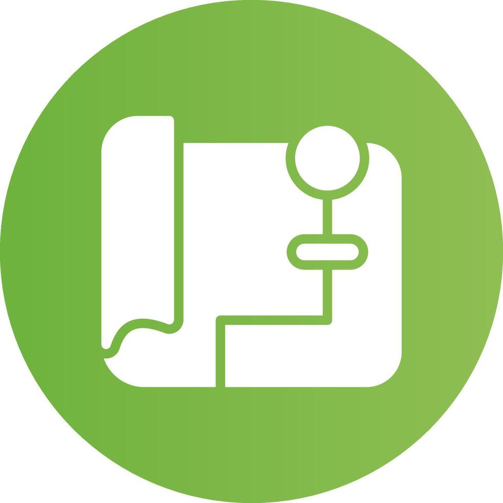 Glyph Circle light green Gradient vector