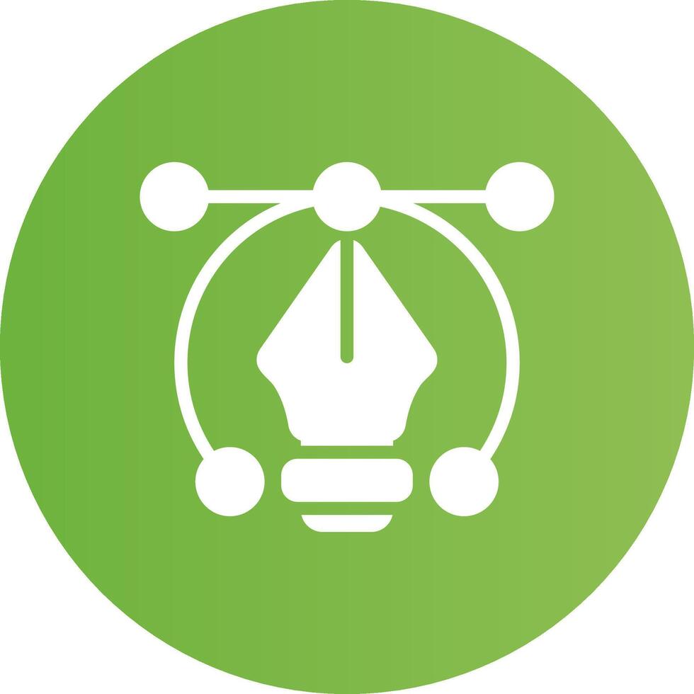 Glyph Circle light green Gradient vector