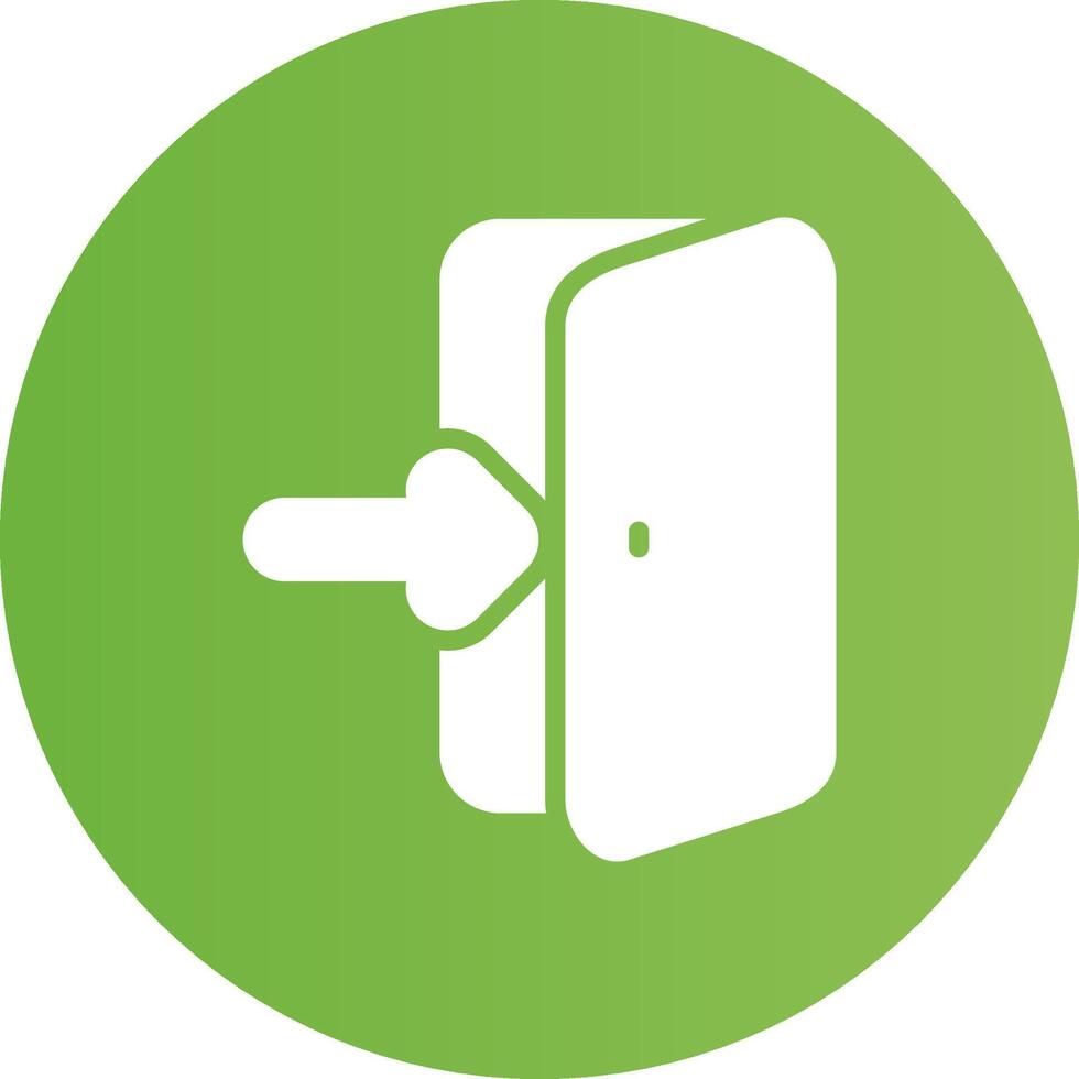 Glyph Circle light green Gradient vector