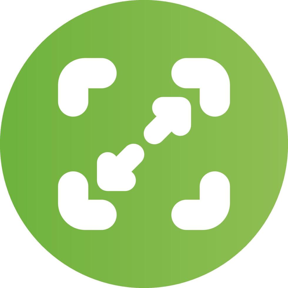Glyph Circle light green Gradient vector
