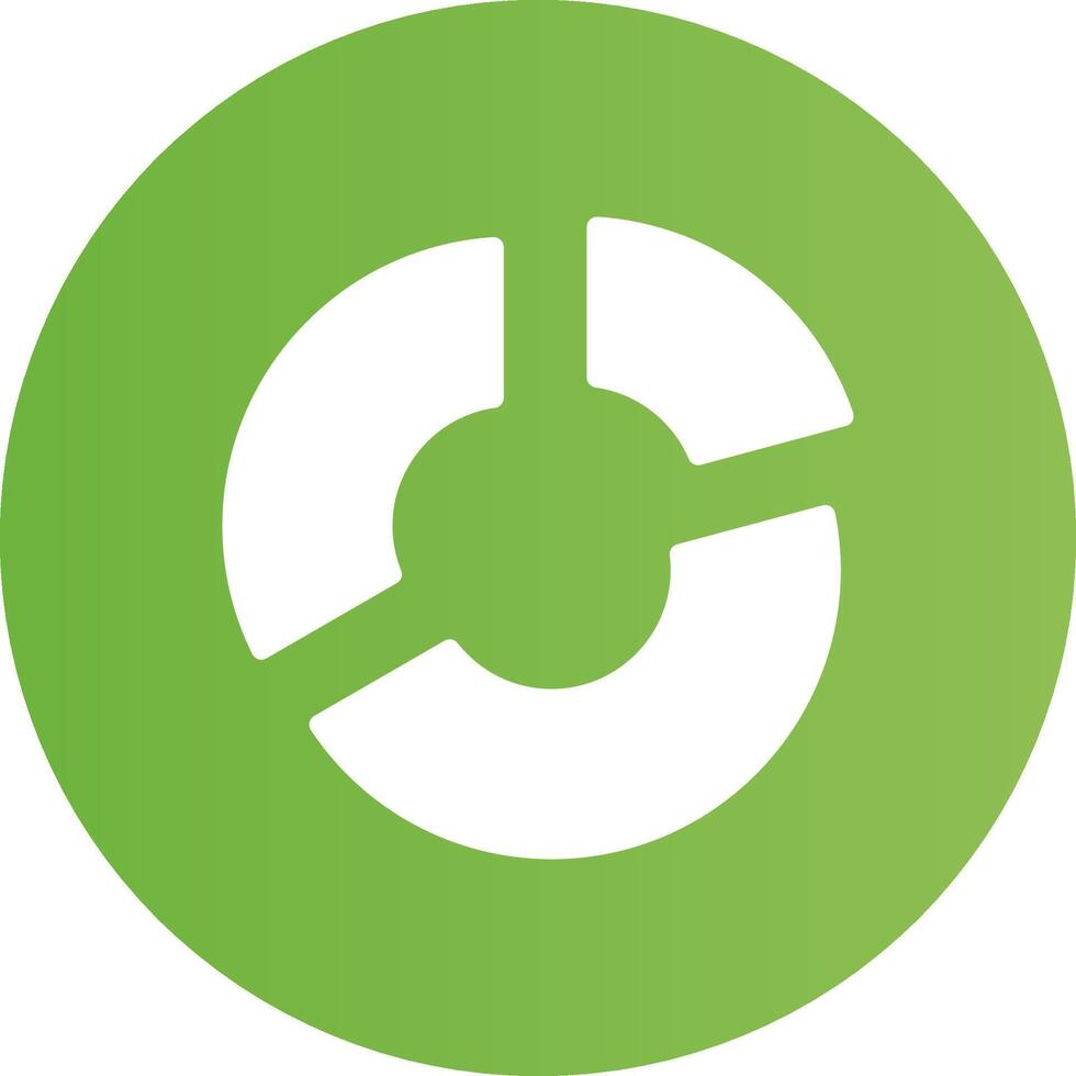 Glyph Circle light green Gradient vector