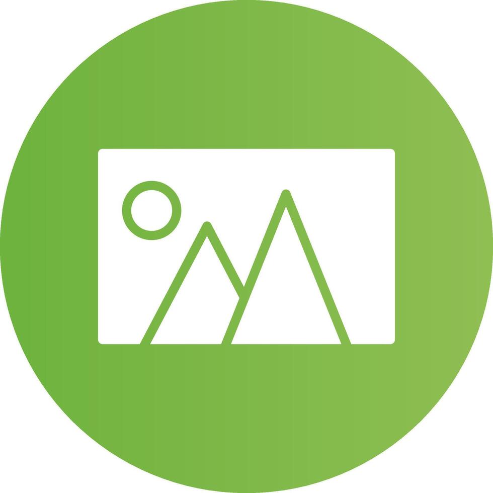 Glyph Circle light green Gradient vector