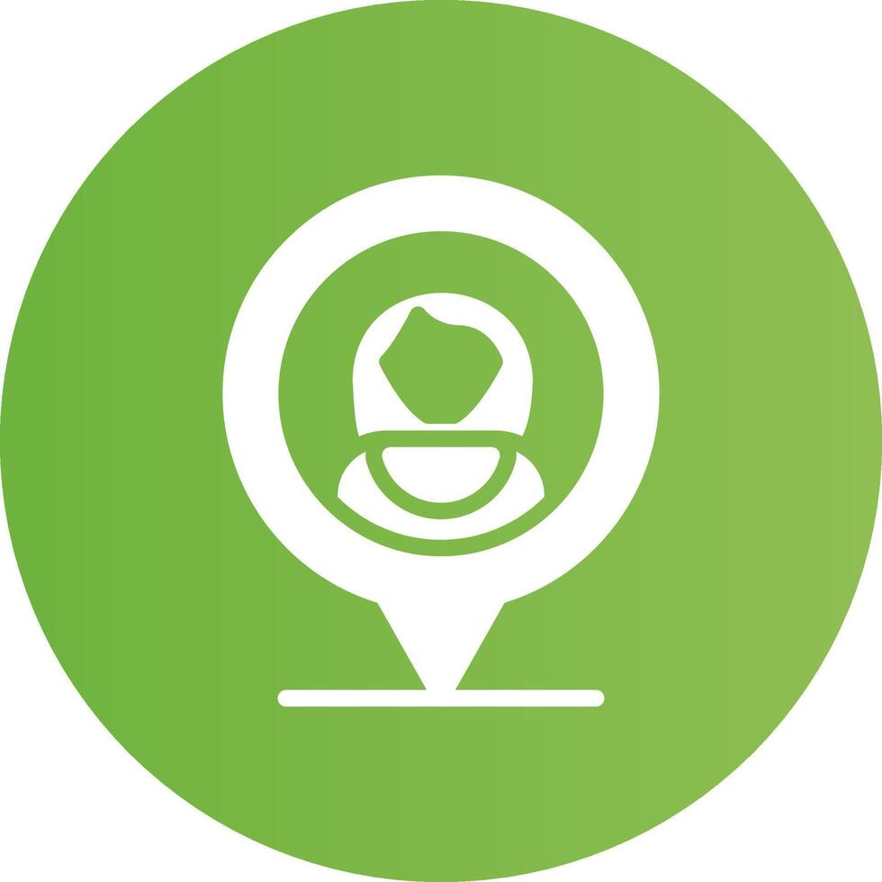 Glyph Circle light green Gradient vector