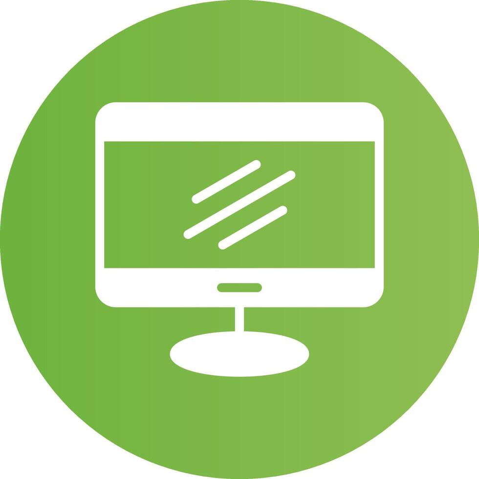 Glyph Circle light green Gradient vector